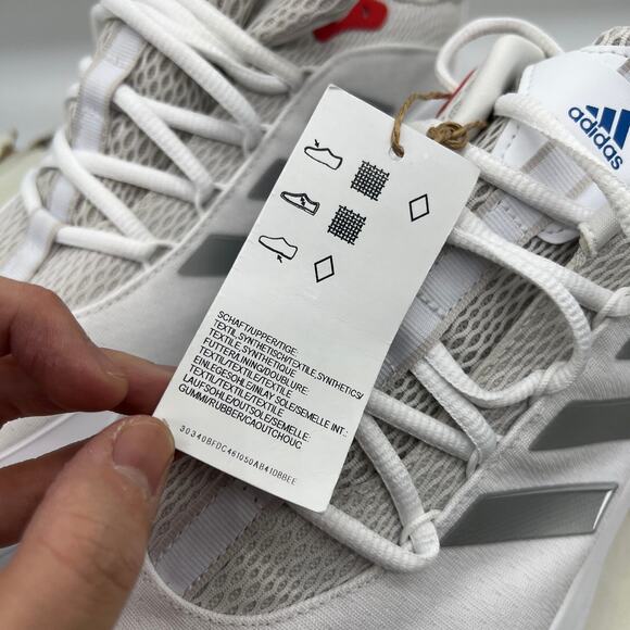 adidas White and Gray Athletic Shoes - Picture 4 of 16